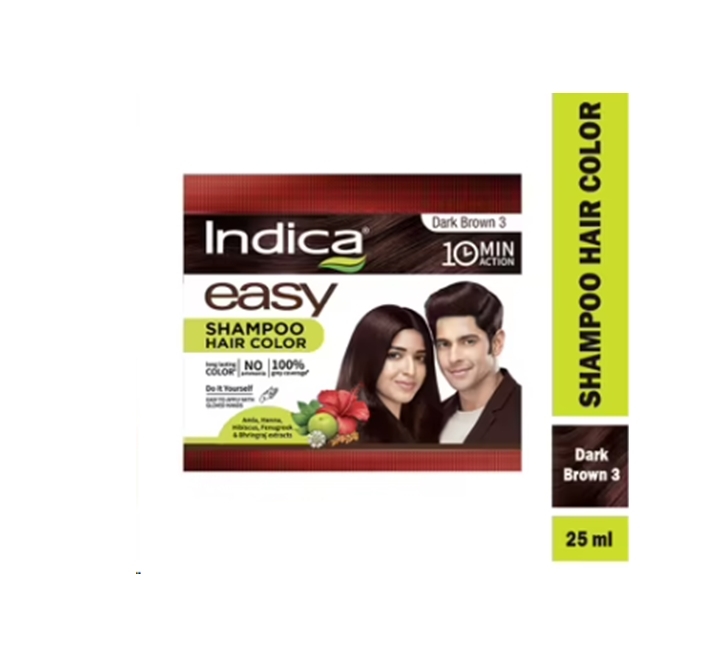 Indica Easy Hair Colour Dark Brown Indica Easy Hair Colour Dark Brown