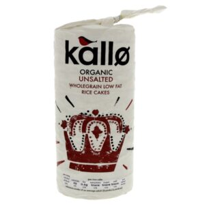 kallo organic unsalted wholegrain low fat rice cakes