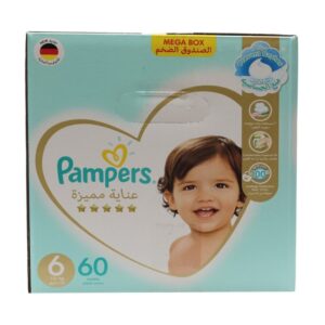 Pampers Premium Baby Diaper Size 6, 13+ kg Value Pack 60pcs