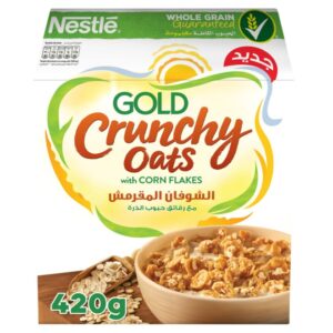 Nestle Gold Breakfast Cereal Crunchy Oats With Corn Flakes 420g