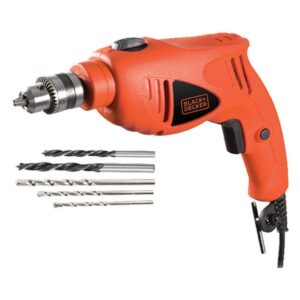 Black + Decker Hammer Drill HD5010A5-B5B + Drill Bits 5Pcs