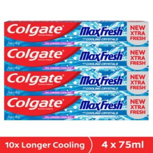 Colgate Gel Toothpaste Max Fresh Cool Mint 4 x 75ml