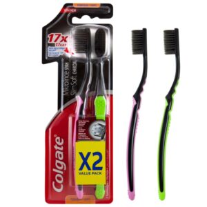 Colgate Toothbrush Charcoal Slim Soft 2pcs