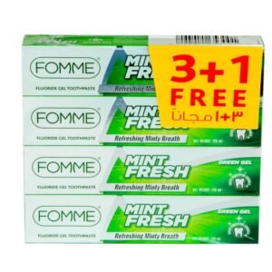 Fomme Toothpaste Mint Fresh Green Gel 120ml 3+1