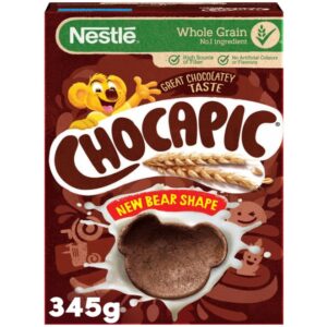 Nestle Chocapic Whole Grain Bear-Shaped Cereal with Chocolate Flavour 345g