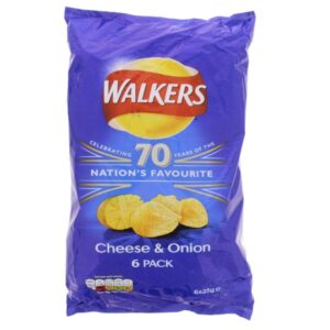 Walkers Cheese & Onion Chips 6 X 25g