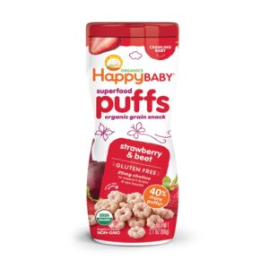 Happy Family Strawberry & Beet Organics Superfood Puffs 60g