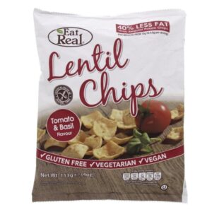 Eat & Real Lentil Chips Tomato & Basil 113g