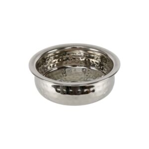 Chefline Stainless Steel Hammered Handi Dish 9.5cm