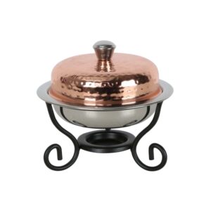 Chefline Copper Mini Round Chefing Dish 600ml 84450B