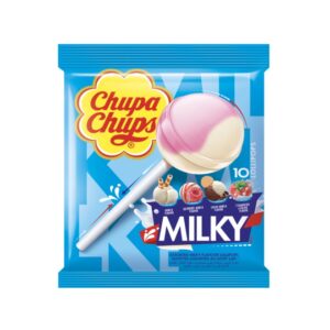 Chupa Chups Assorted Milky Flavour Lollipops 10pcs