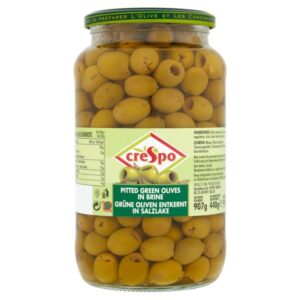 PITTED GREEN OLIVES 907GM L451