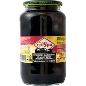 CRESPO PITTED BLACK OLIVES 907GM L451