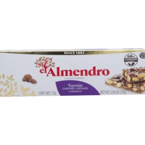 El Almendro Turron Caramel And Sesame Caramelo 75g