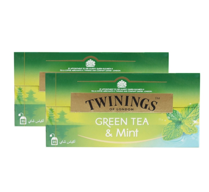 Twinings Green Tea & Mint Value Pack 2 x 25 Teabags Buy Online at Best ...
