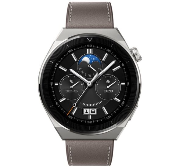 Huawei Watch GT3 Pro Odin Light Titanium, Grey Leather Strap