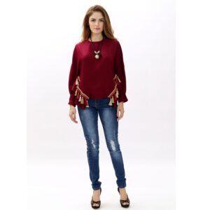 Ladies top – Maroon Long Sleeves