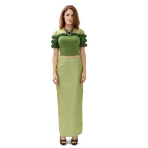 Skirt – Green with Dark Diamond Green Design 26