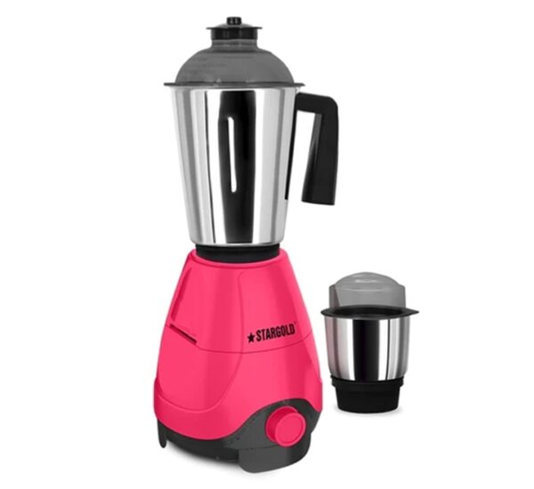 StarGold600WPowerfulBlenderWithStainlessSteelJarMultiPurposeMixerSystemMaxPink