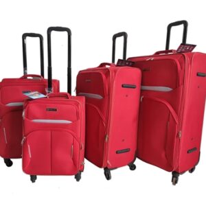 StarGoldFabricTrolleyCaseBestForTravelling4Pcs