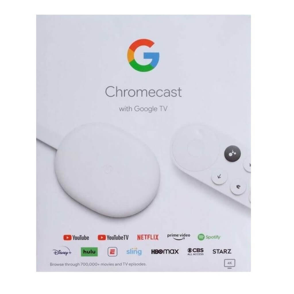  Google Chromecast with Google TV (4K)- Streaming Stick  Entertainment with Voice Search - Watch Movies, Shows, and Live TV in 4K  HDR - Snow : Electronics