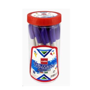 Cello-Tri-mate-Ball-Pen-Blue-10mm-25pc-Jar-dkKDP8904228143339