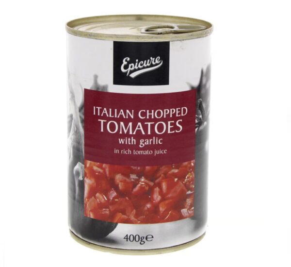 Epicure Italian Chopped Tomatoes With Garlic In Rich Tomato Juice 400g