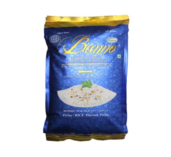 Banno Traditional Indian Basmati Extra Long 20kg Buy online in Bahrain