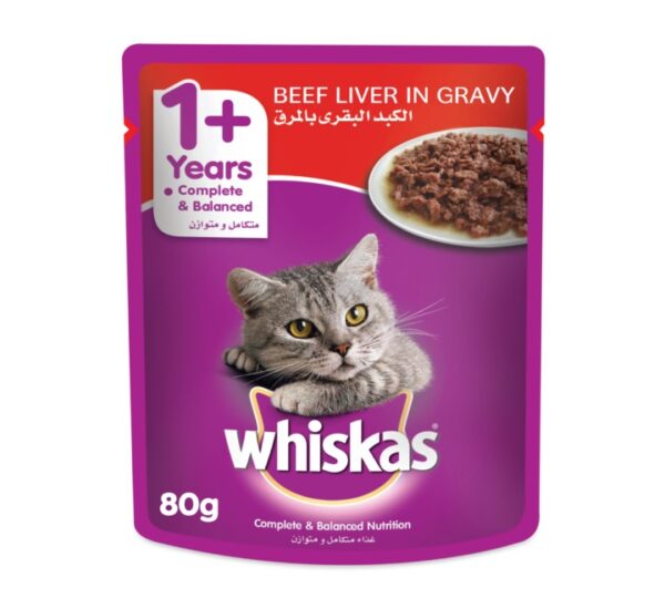 Whiskas-Beef-Liver-in-Gravy-Wet-Cat-Food-Pouch-for-1-Years-Adult-Cats-80-g