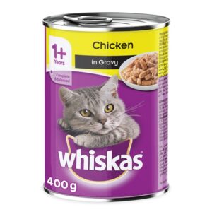 Whiskas-Chicken-in-Gravy-Can-Wet-Cat-Food-for-1-Years-Adult-Cats-400-g