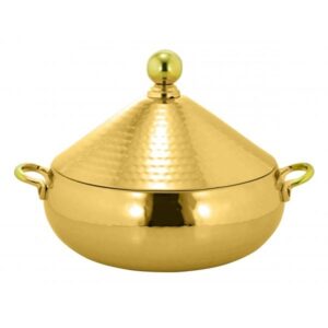 A-La-Mode-Stainless-Steel-Hotpot-4Ltrs-Full-Gold-Hammered-Finish