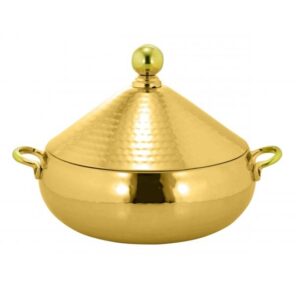 A-La-Mode-Stainless-Steel-Hotpot-65Ltrs-Full-Gold-Hammered-Finish