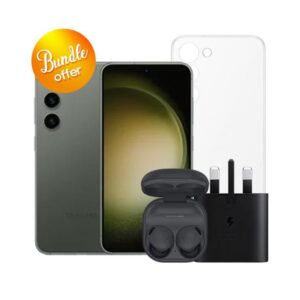 Galaxy-S23-5G-256GB-Galaxy-Buds2-Pro-25W-Adapter-Clear-Case-Screen-Protector-Bundle-Offer-Green 2