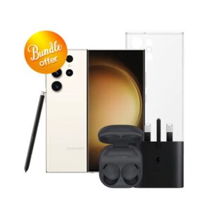 Galaxy-S23-Ultra-5G-256GB-Galaxy-Buds2-Pro-25W-Adapter-Clear-Case-Screen-Protector-Bundle-Offer 2