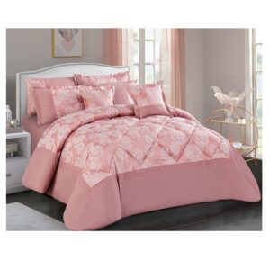 Stargold-Lace-Jackquard-Comforter-8-Pcs-Set-SG-CJL2001-Pink