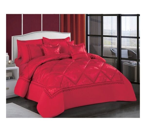 Stargold-Lace-Jackquard-Comforter-8-Pcs-Set-SG-CJL2001-Red