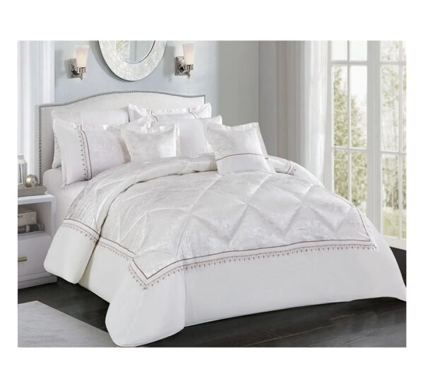 Stargold-Lace-Jackquard-Comforter-8-Pcs-Set-SG-CJL2001-White