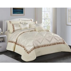 Stargold-Lace-Jackquard-Comforter-8-Pcs-Set-SG-CJL2002-Off-White