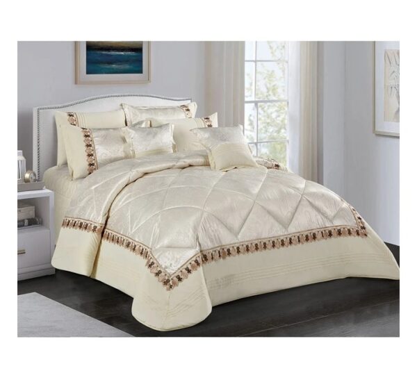 Stargold-Lace-Jackquard-Comforter-8-Pcs-Set-SG-CJL2002-Off-White