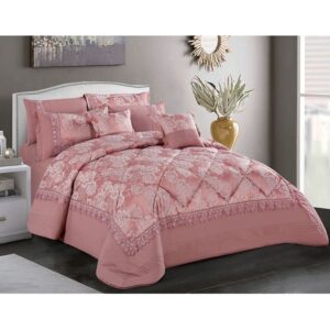 Stargold-Lace-Jackquard-Comforter-8-Pcs-Set-SG-CJL2002-Pink