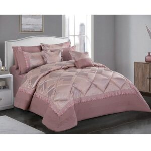 Stargold-Lace-Jackquard-Comforter-8-Pcs-Set-SG-CJL2002-Rose