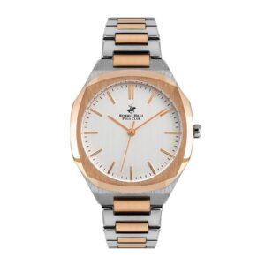 Beverly-Hills-Polo-Club-BP3023X-530-Mens-Analog-Watch-White-Dial-Stainless-Steel-Two-Tone-Rose-Gold-Strap