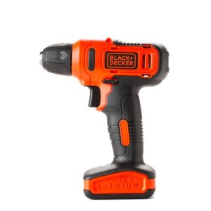 Black-Decker-BA-LD12SP-B5-12V-Cordless-Drill-Driver-With-13-Pieces-Bits-In-Kitbox-For-Drilling-And-Fastening-1-5Ah-900-Rpm-Orange or Black