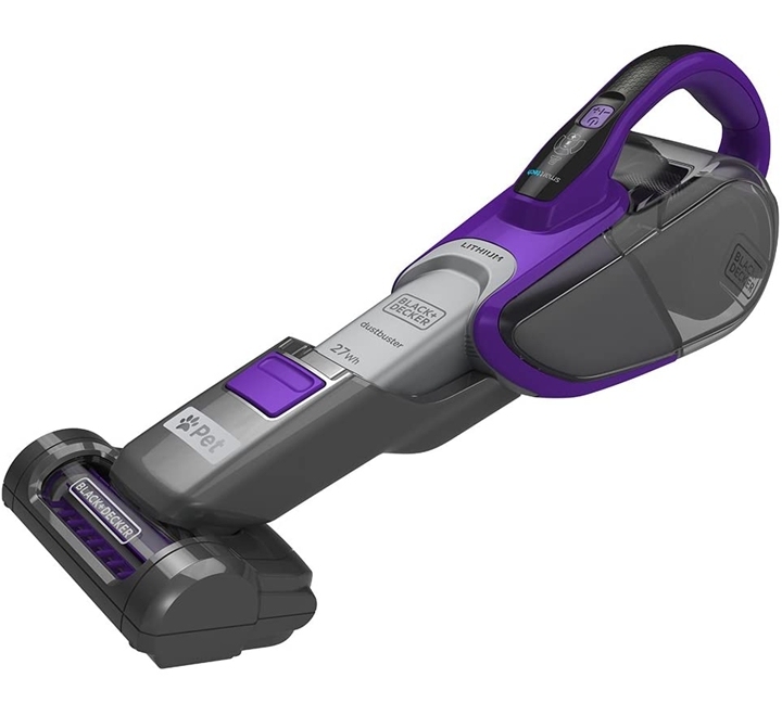 Black+Decker DVJ325BFSP-GB, 27W Pet Dustbuster Hand Vacuum with Smart Tech  Sensors