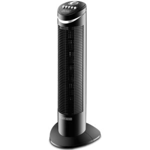 Black-Decker-TF50-B5-3-Speed-Tower-Fan-with-Timer-and-Oscillation-50W-Black