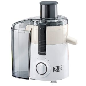 Black+Decker-JE250-B5-Juice-Extractor-with-Large-Feeding-Chute-White-Grey-250W