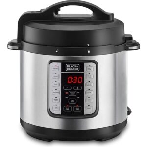 Black+Decker-PCP1000-Smart-Steam-Stainless-Steel-Pressure-Cooker-