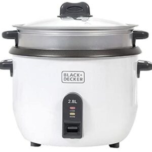 Black+Decker-RC2850-1100W-2-8-L-11-Cup-Rice-Cooker-White