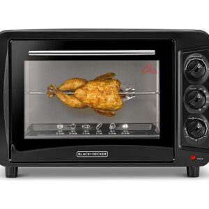 Black+Decker-TRO35RDG-35-Litres-Double-Glass-Toaster-Oven-with-Rotisserie-Black