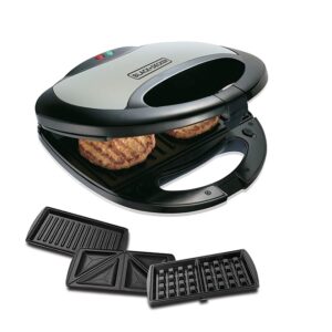Black+Decker-TS2090B5-750W-3-in-1-Multiplate-Sandwich-Grill-and-Waffle-Maker